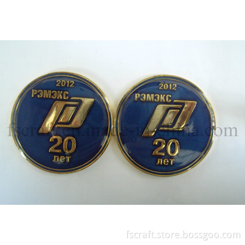 Gold Plating Enamel Challenge Coin